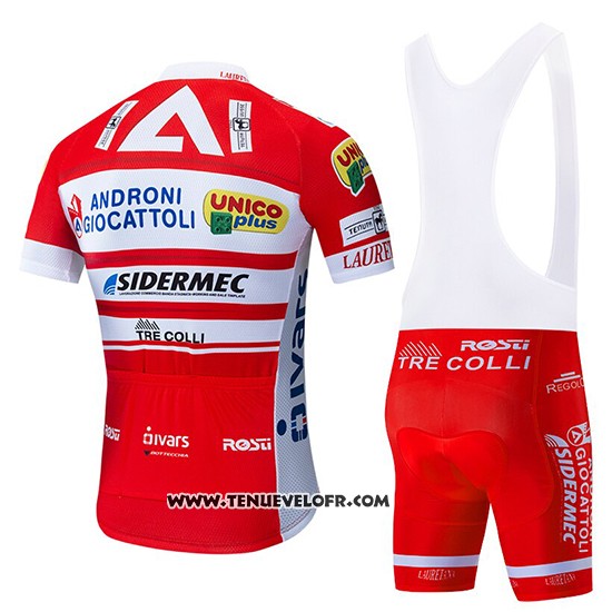 2019 Maillot Ciclismo Androni Giocattoli Orange et Blanc Manches Courtes et Cuissard